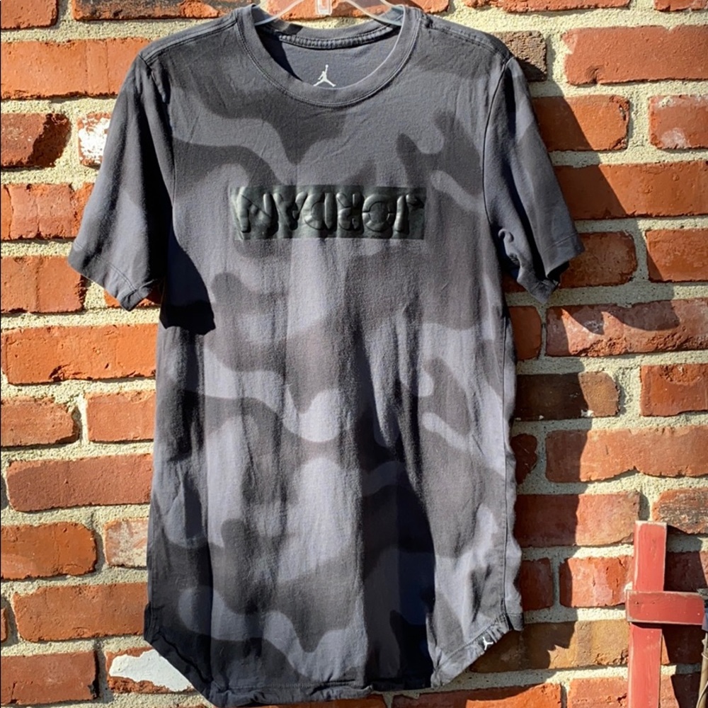 Jordan Black and Gray Camo Short Sleeve Tee